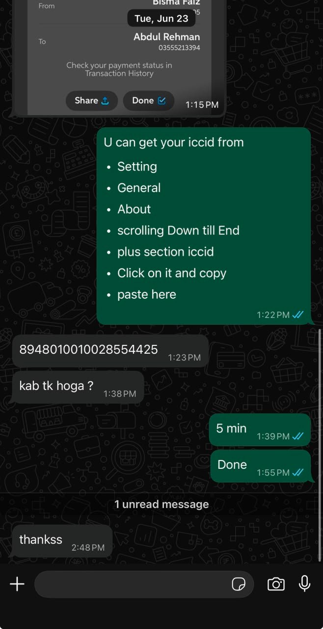 WhatsApp review from Bisma