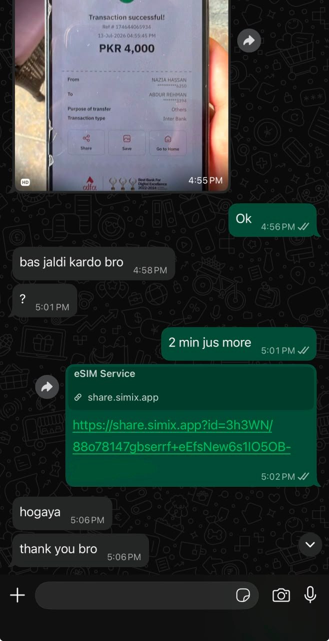 WhatsApp review from Saad